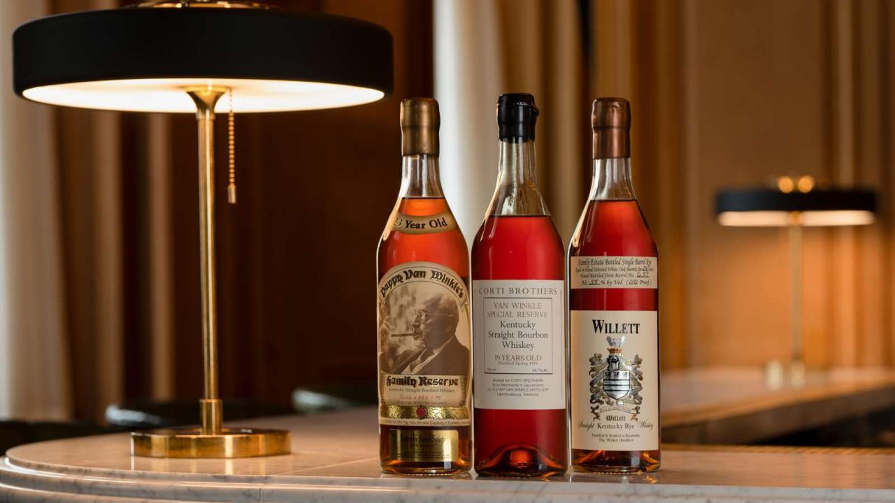 American Whisky Auction at Whisky Auctioneer with Pappy Van Winkle, Willett Family Estate and Corti Brothers Van Winkle