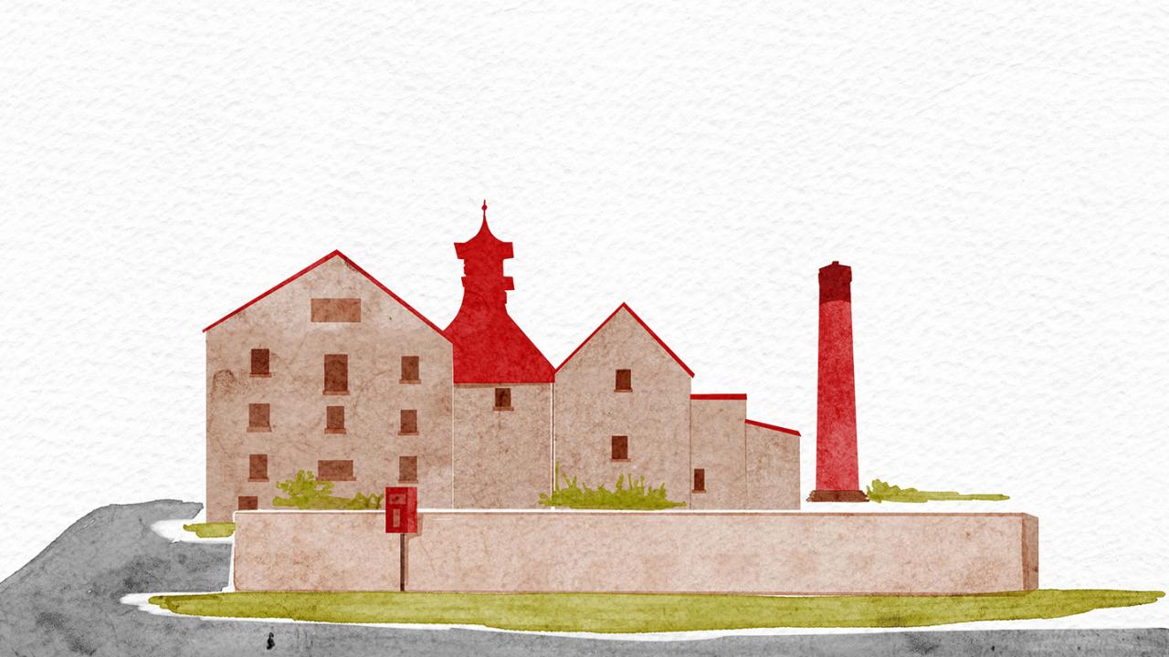 Illustration of Lagavulin Distillery