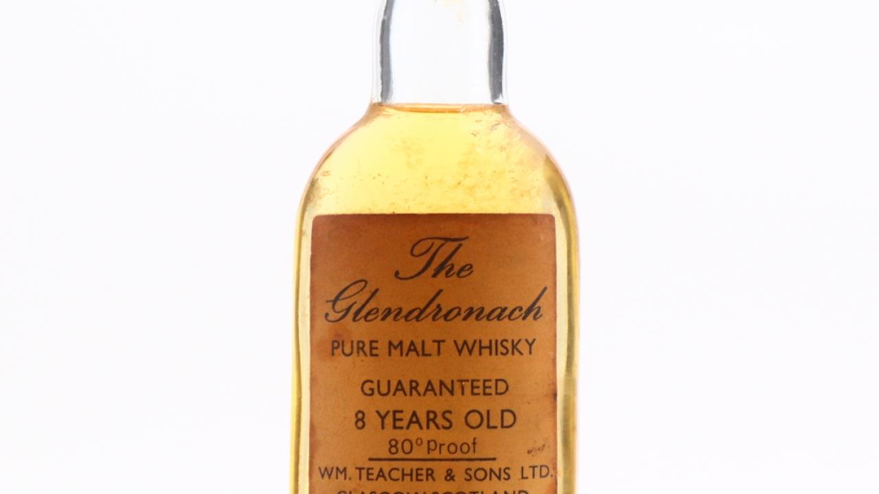 Glen Dronach 8y W.M. Teacher&Sons 空瓶 Glendronach 8 Year Old Teacher's Miniature Whisky | Whisky Auctioneer