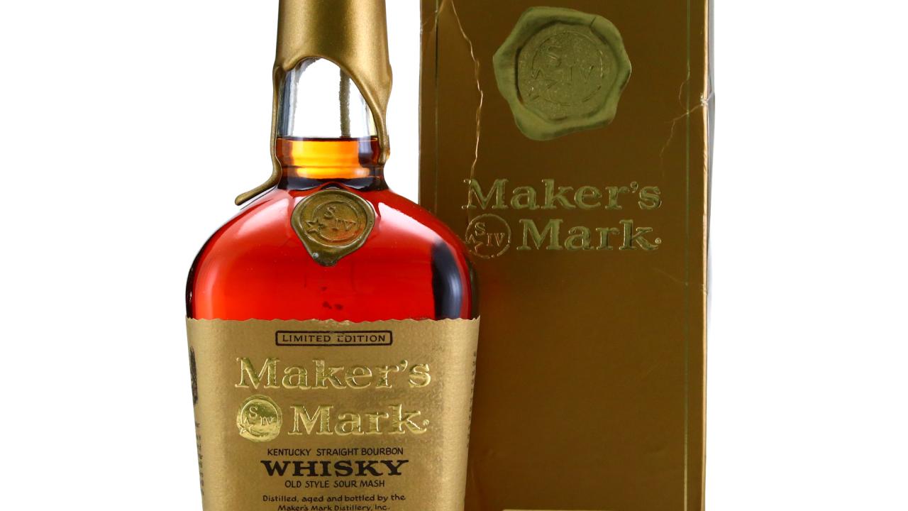 Maker's Mark Gold Label Label Kentucky Straight Bourbon 1994ese Whisky ...