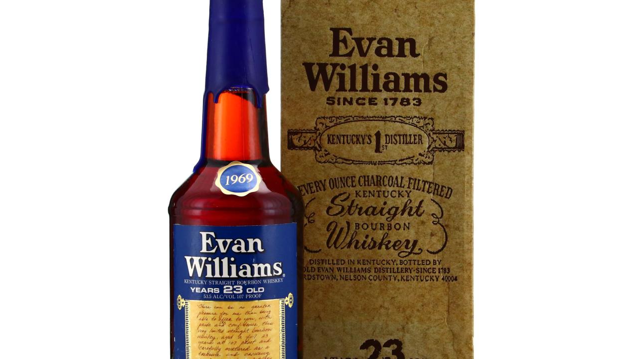 Evan Williams 1969 23 Year Old Kentucky Straight Bourbon Whisky