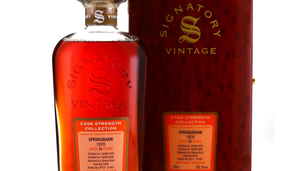 Springbank 1970 Signatory Vintage 36 Year Old Cask Strength Whisky