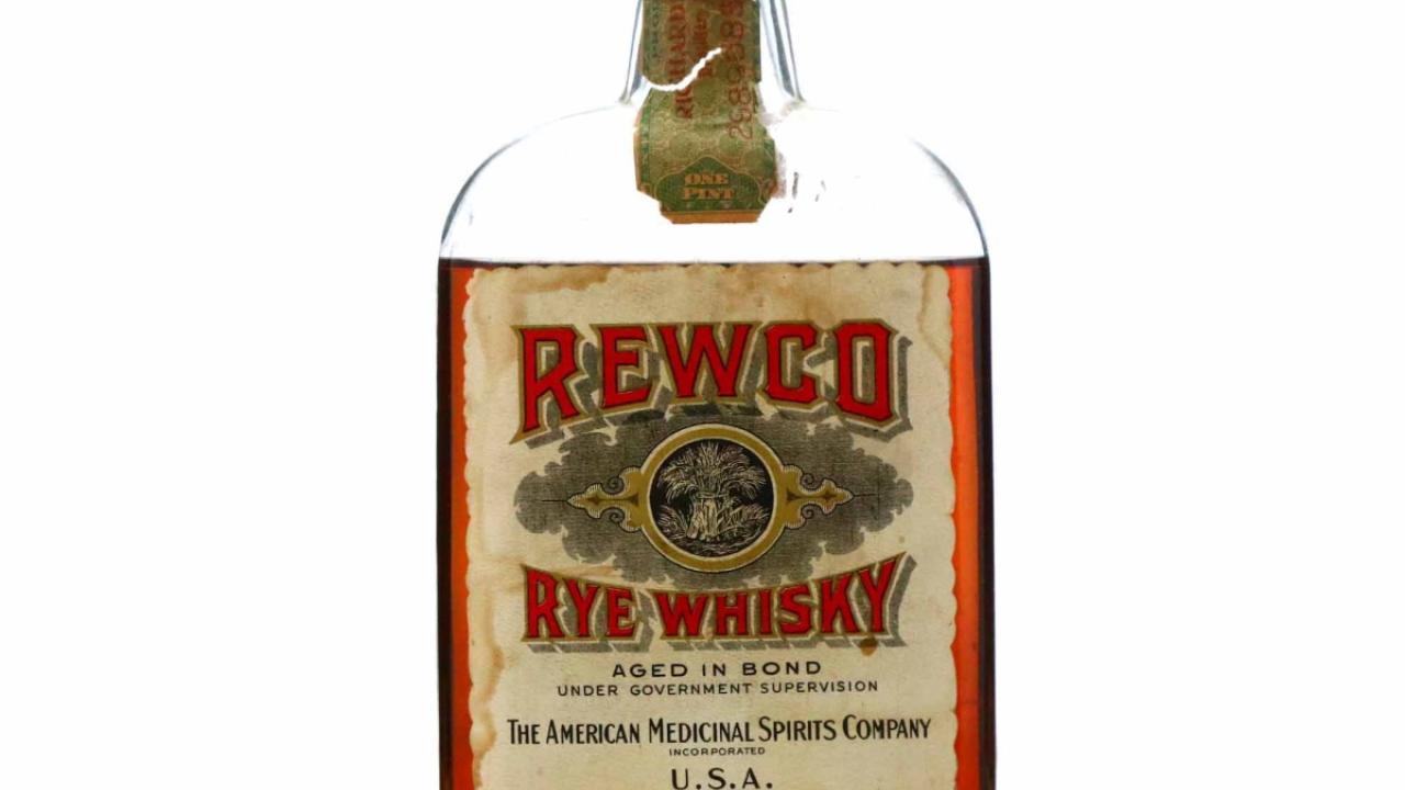 Rewco 1916 Aged in Bond Rye / Prohibition Era Bottling Whisky | Whisky ...