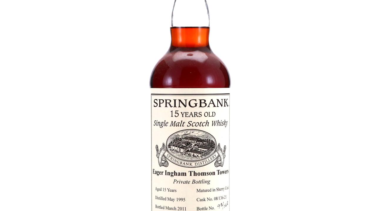 Springbank 1995 Private Cask 15 Year Old #08-132-21 - Eager Ingham ...