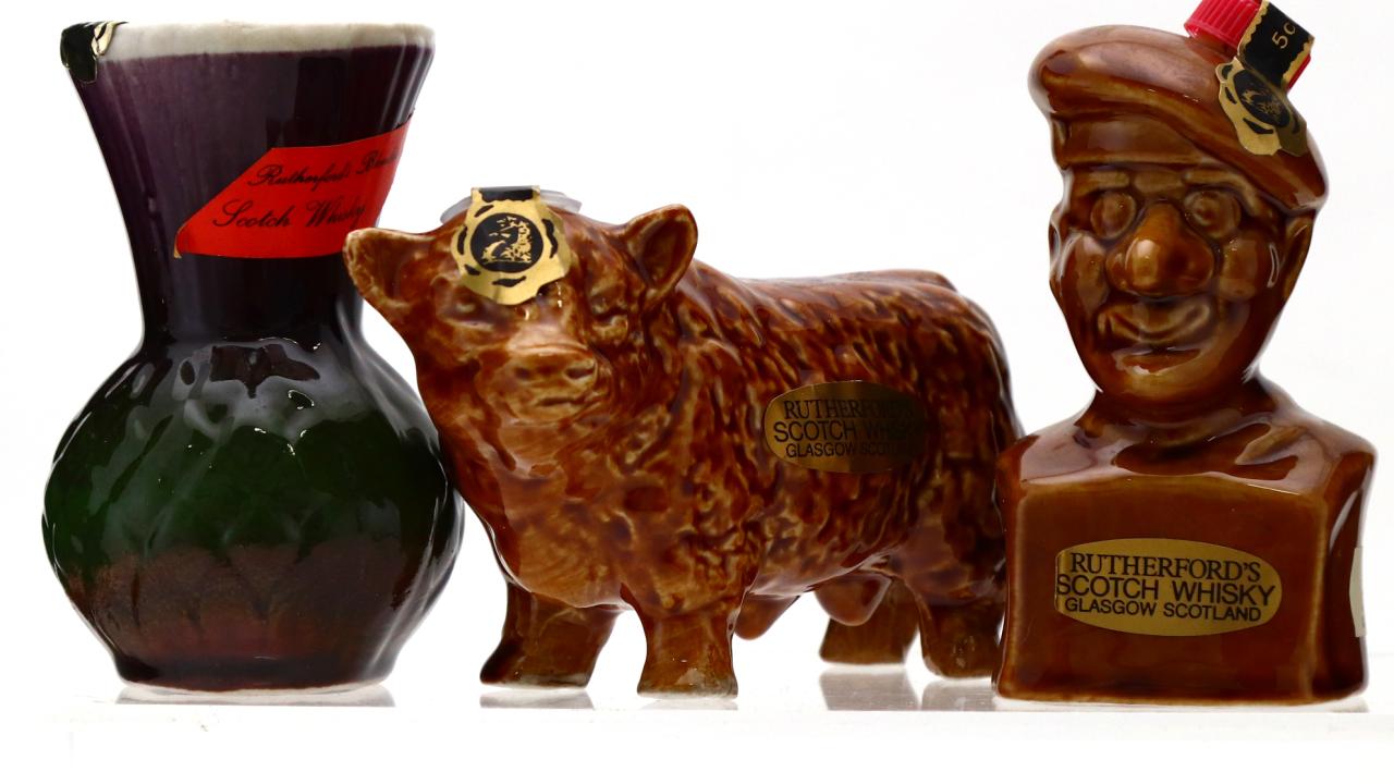 Rutherford's Ceramic Miniatures x 3 Whisky | Whisky Auctioneer