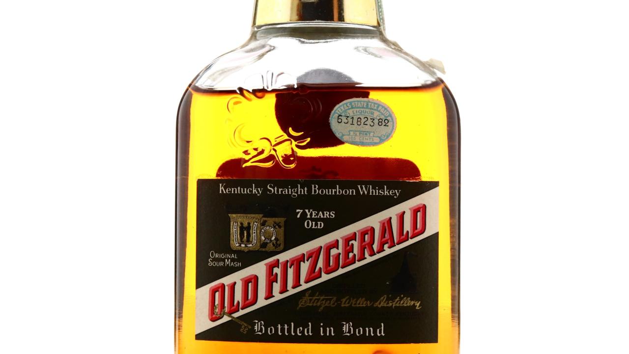 Old Fitzgerald 1958 Bottled in Bond 7 Year Old 100 Proof Half Pint