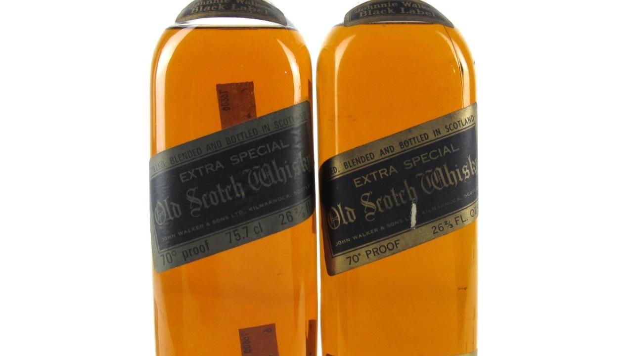 Johnnie Walker Black Label 1970s 2 x 26 2/3 Fl Oz. Whisky | Whisky