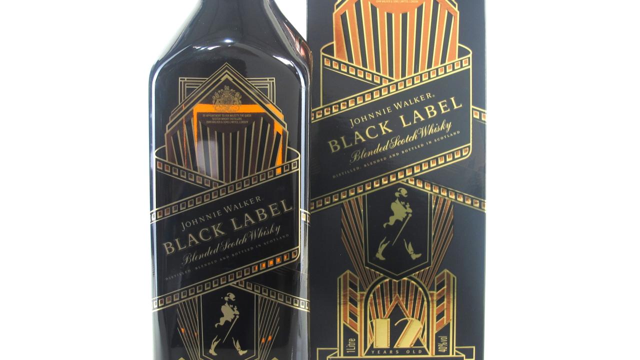 Johnnie Walker Black Label 12 Year Old - Art Deco Limited Edition