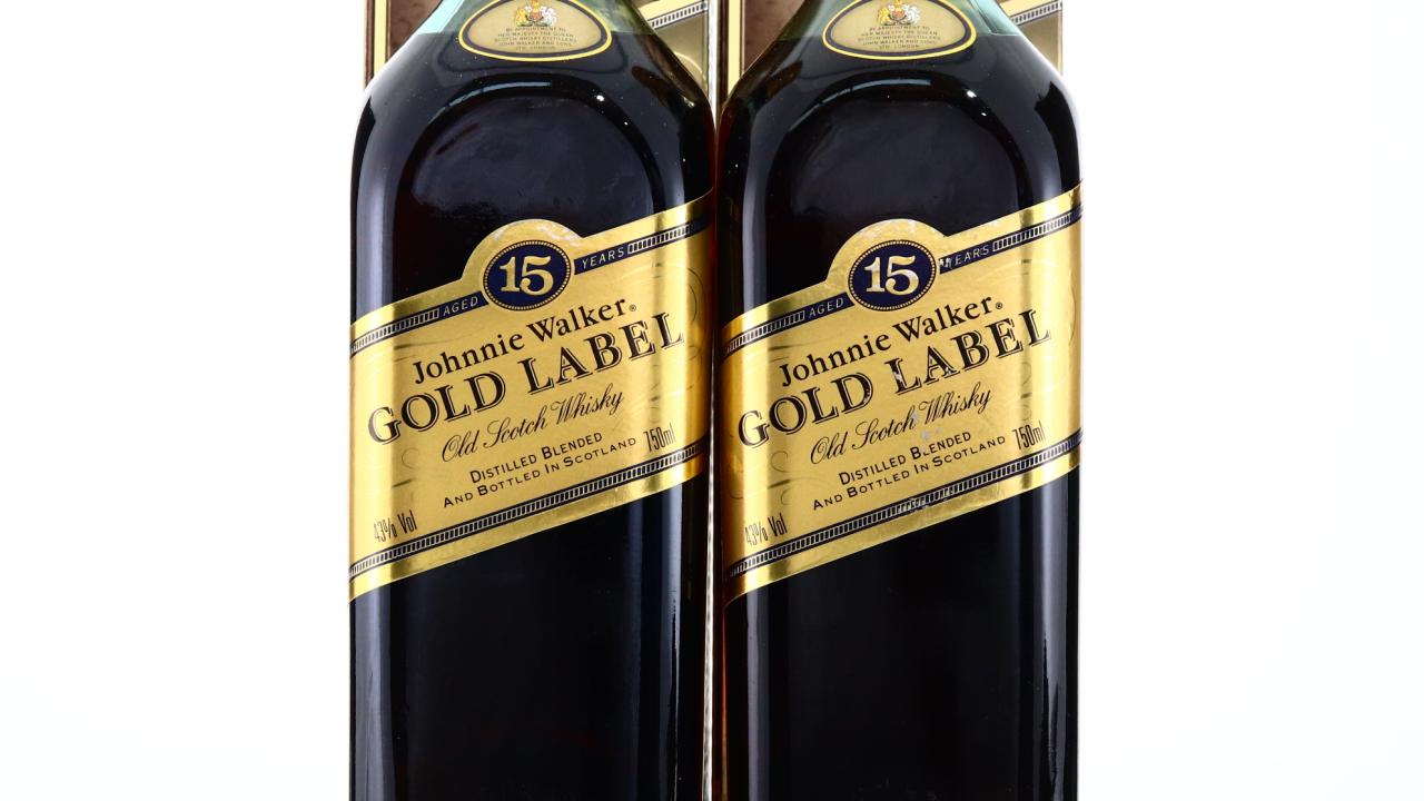 Johnnie Walker ゴールドラベル 15年 古酒 飲料・酒 2本 ジョニー