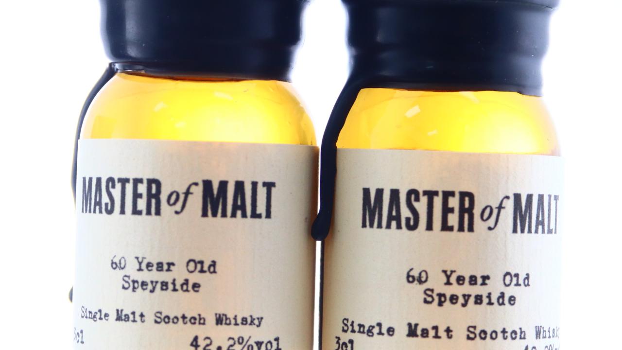 Speyside Single Malt 60 Year Old Master of Malt Samples x 2 Whisky ...