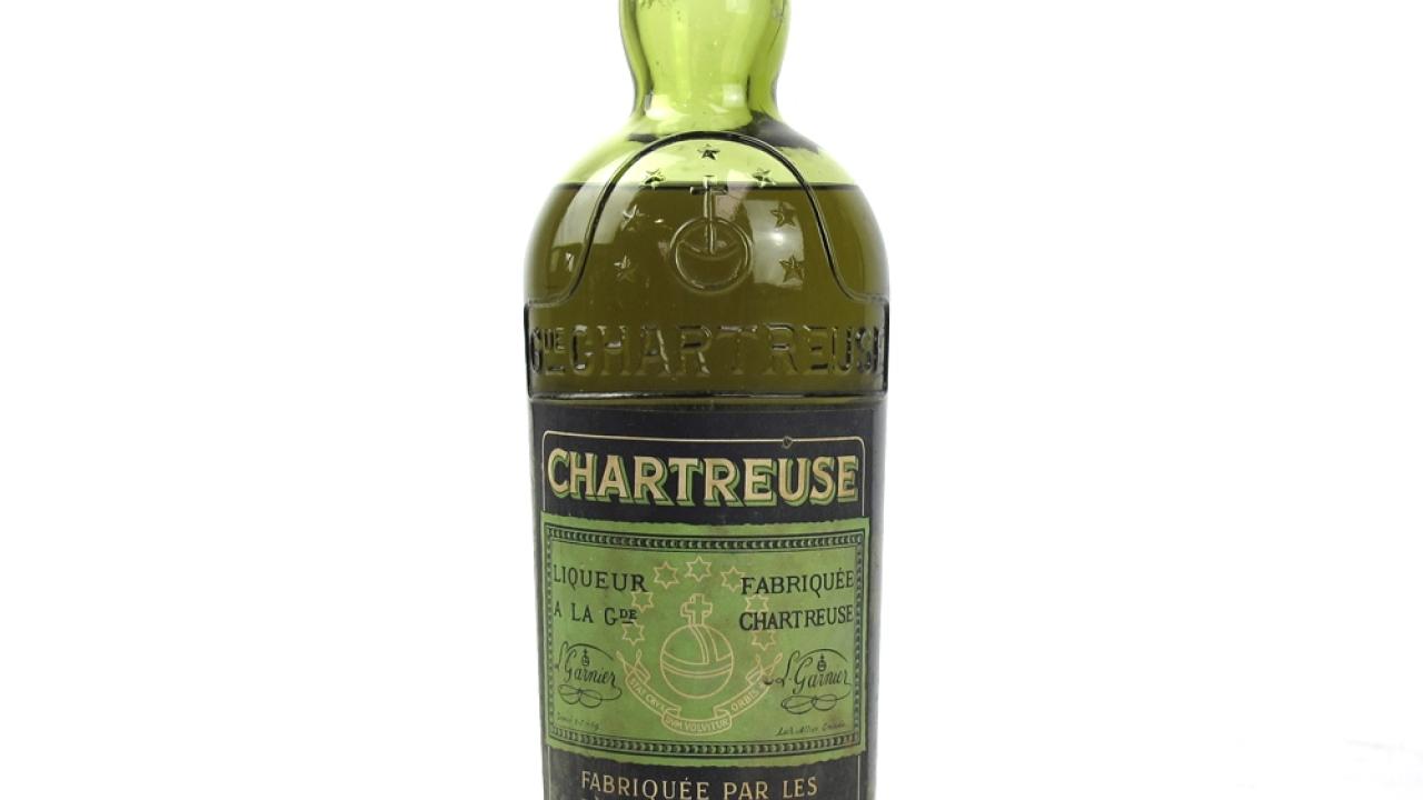 Chartreuse De Voiron Green Label 1950s / Leaking Whisky | Whisky Auctioneer