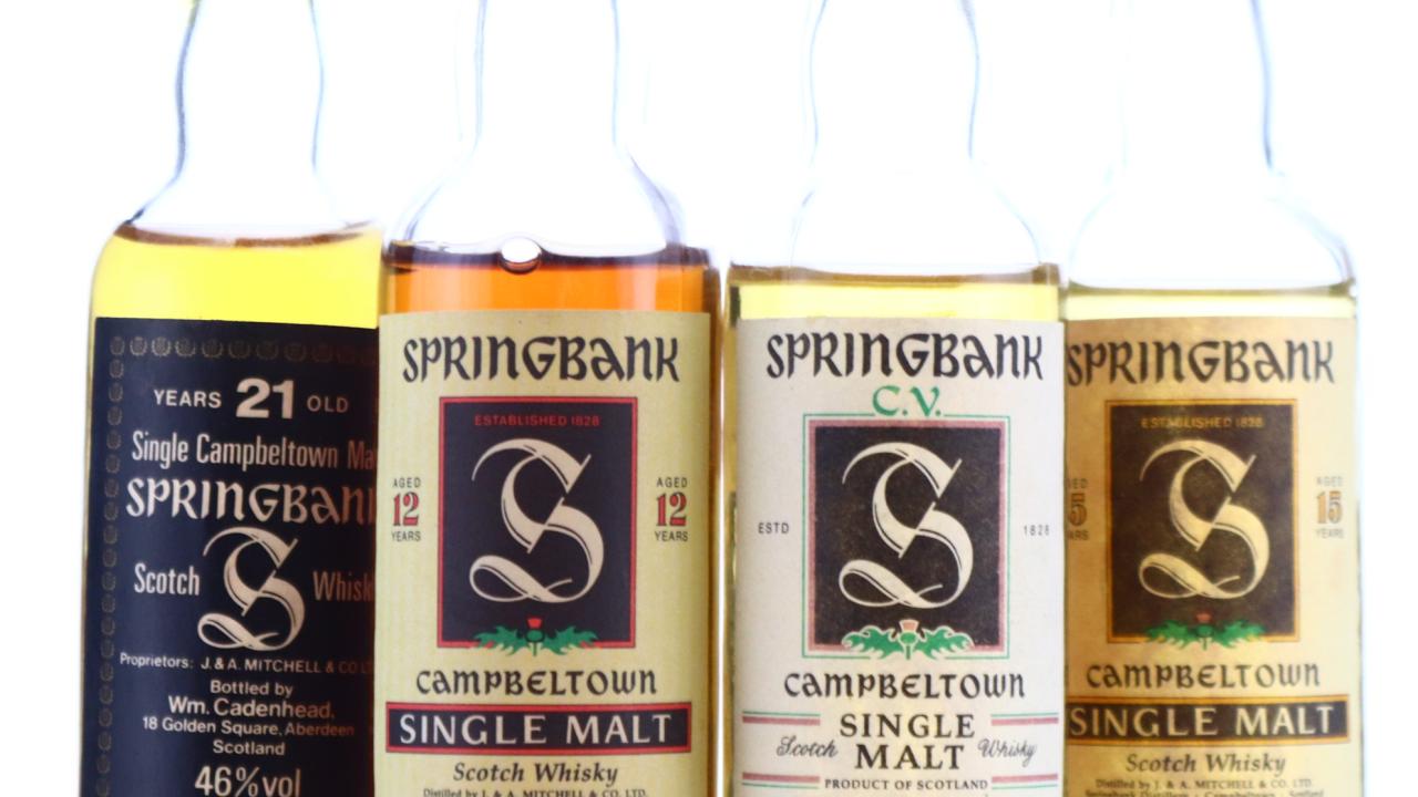 Springbank Miniatures x 4 / Includes Green Thistle Bottlings Whisky ...