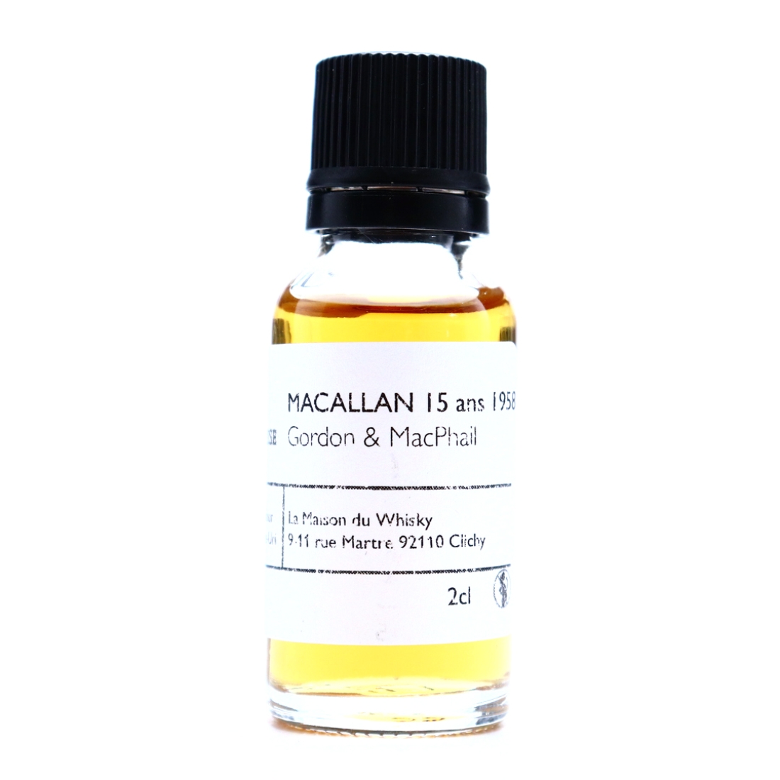Macallan 1958 Gordon and MacPhail 15 Year Old Sample