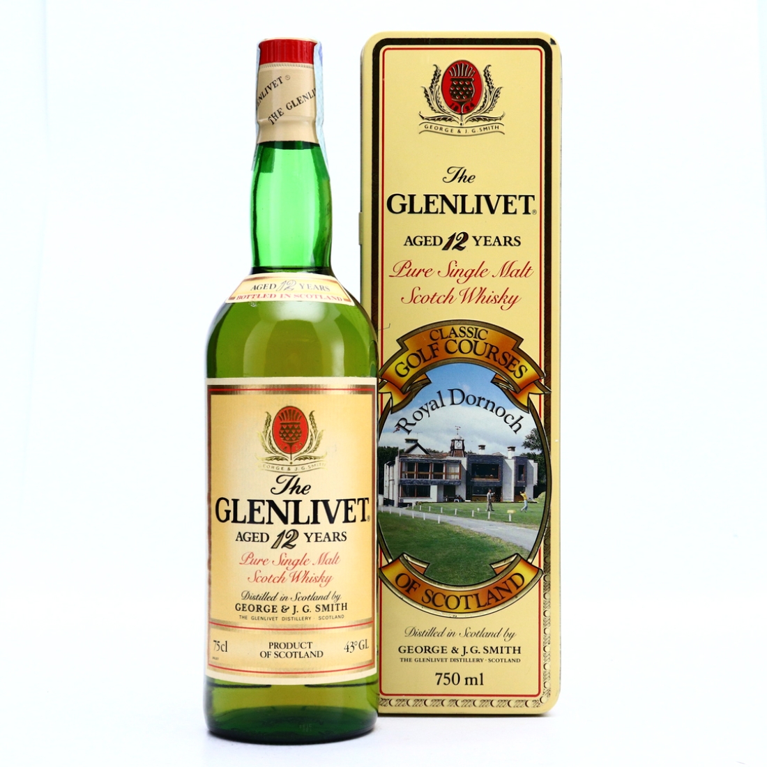 Glenlivet 12 Year Old Classic Golf Courses 1980s / Royal Dornoch