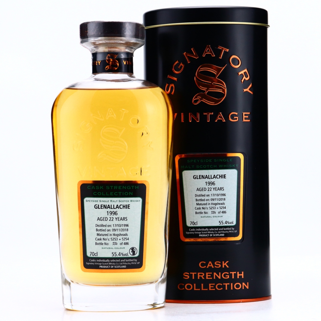 Glenallachie 1996 Signatory Vintage 22 Year Old Cask Strength