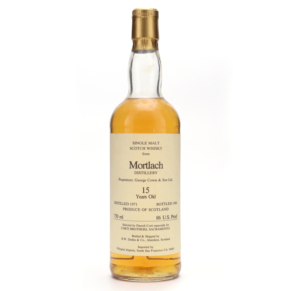 Mortlach 1971 R.W. Duthie for Corti Brothers 15 Year Old / US Import