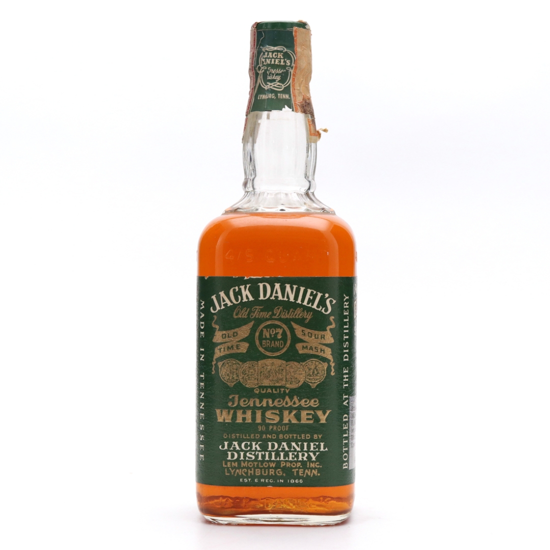 Jack Daniel's Old No.7 Green Label 90 Proof 1972