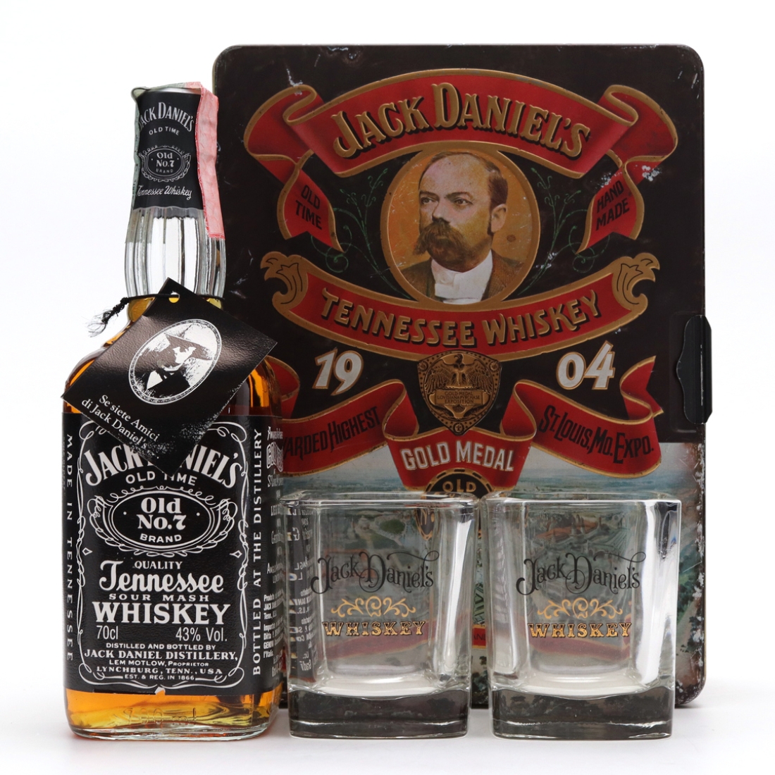 Jack Daniel's Old No.7 86 Proof 70cl 1990 Gift Pack