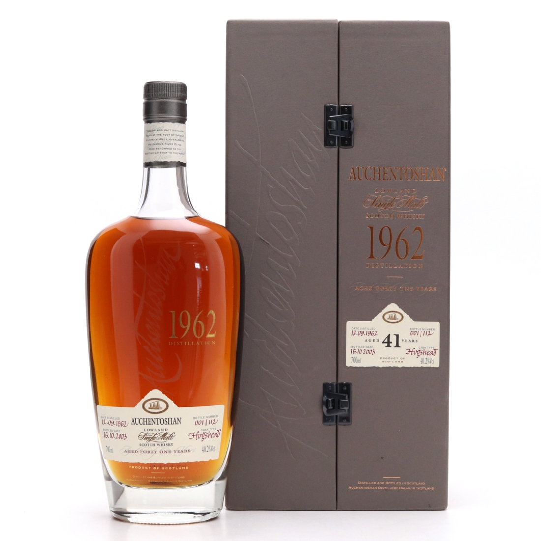 Auchentoshan 1962 Single Cask 41 Year Old / Bottle No.1