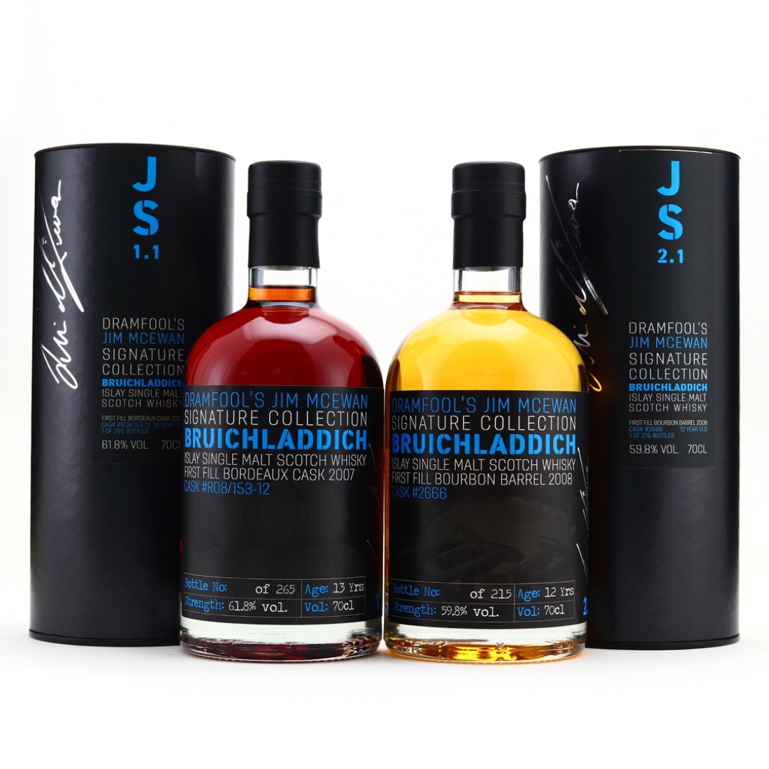 Bruichladdich Dramfool Jim McEwan Signature Collection 1.1 & 2.1 / Bottle #004