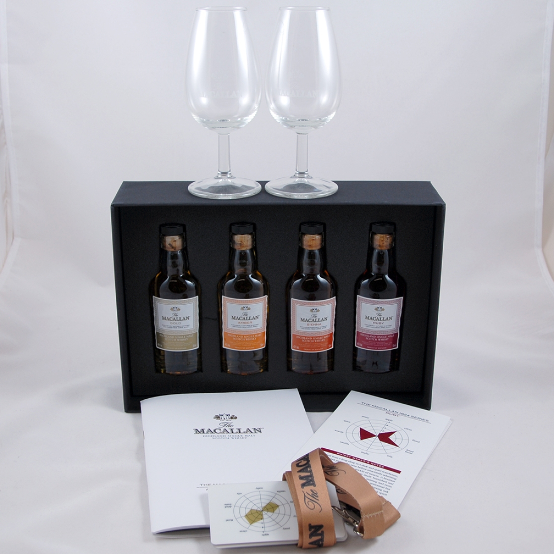 Macallan 1824 Sample Pack Including Glasses 4 x 5cl