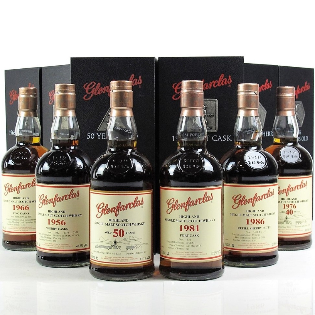 Glenfarclas Family Collector Series  6 x 70cl