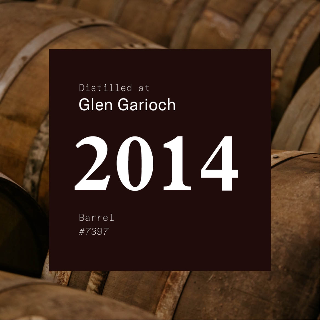Cask: Glen Garioch 2014 Barrel #7397 / stored at Inveralmond Bond