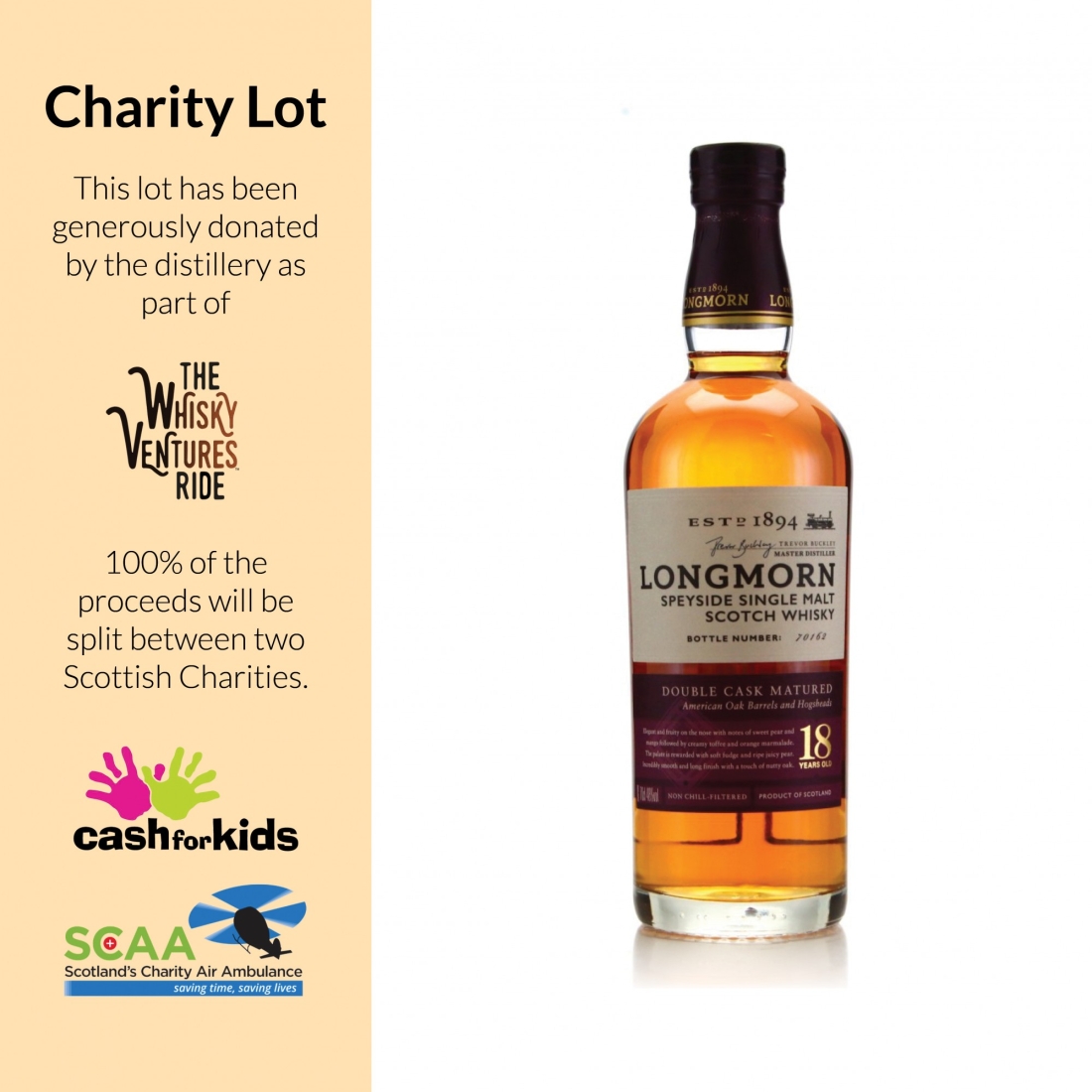 Longmorn 18 Year Old Double Cask Matured - Charity Lot