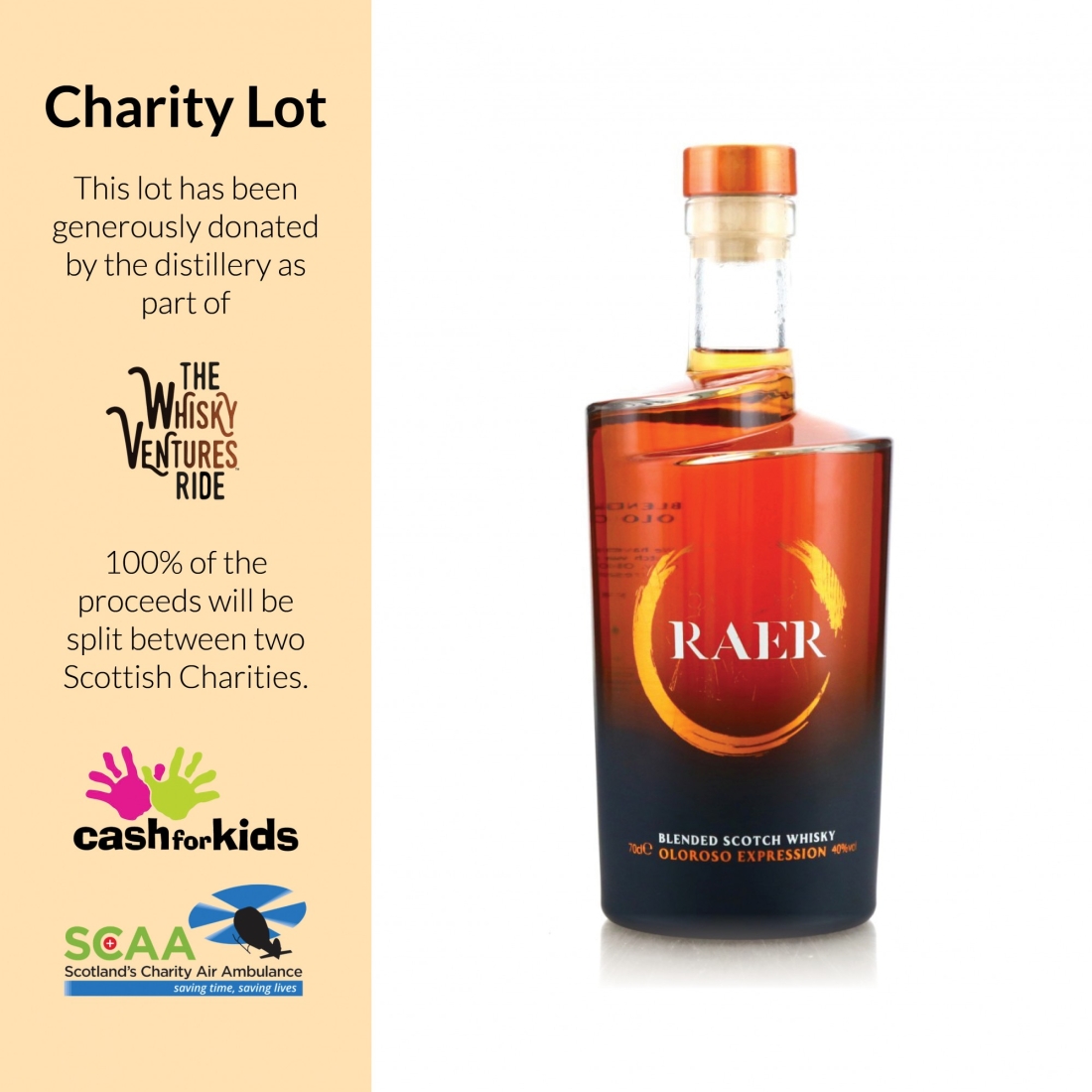 Raer Blended Scotch Whisky Oloroso Expression - Charity Lot
