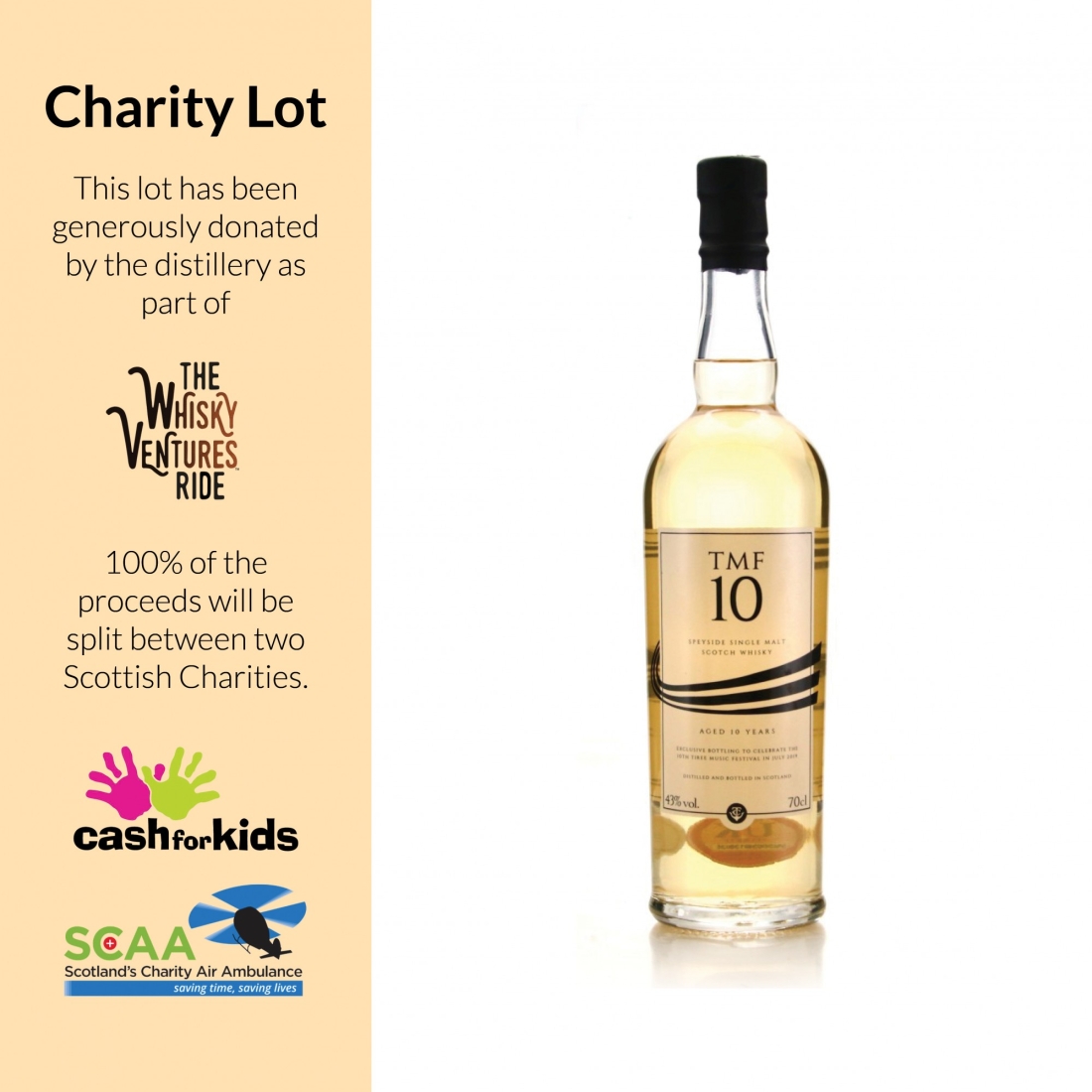 Speyside Single Malt 10 Year Old Tiree Music Festival - Charity Lot