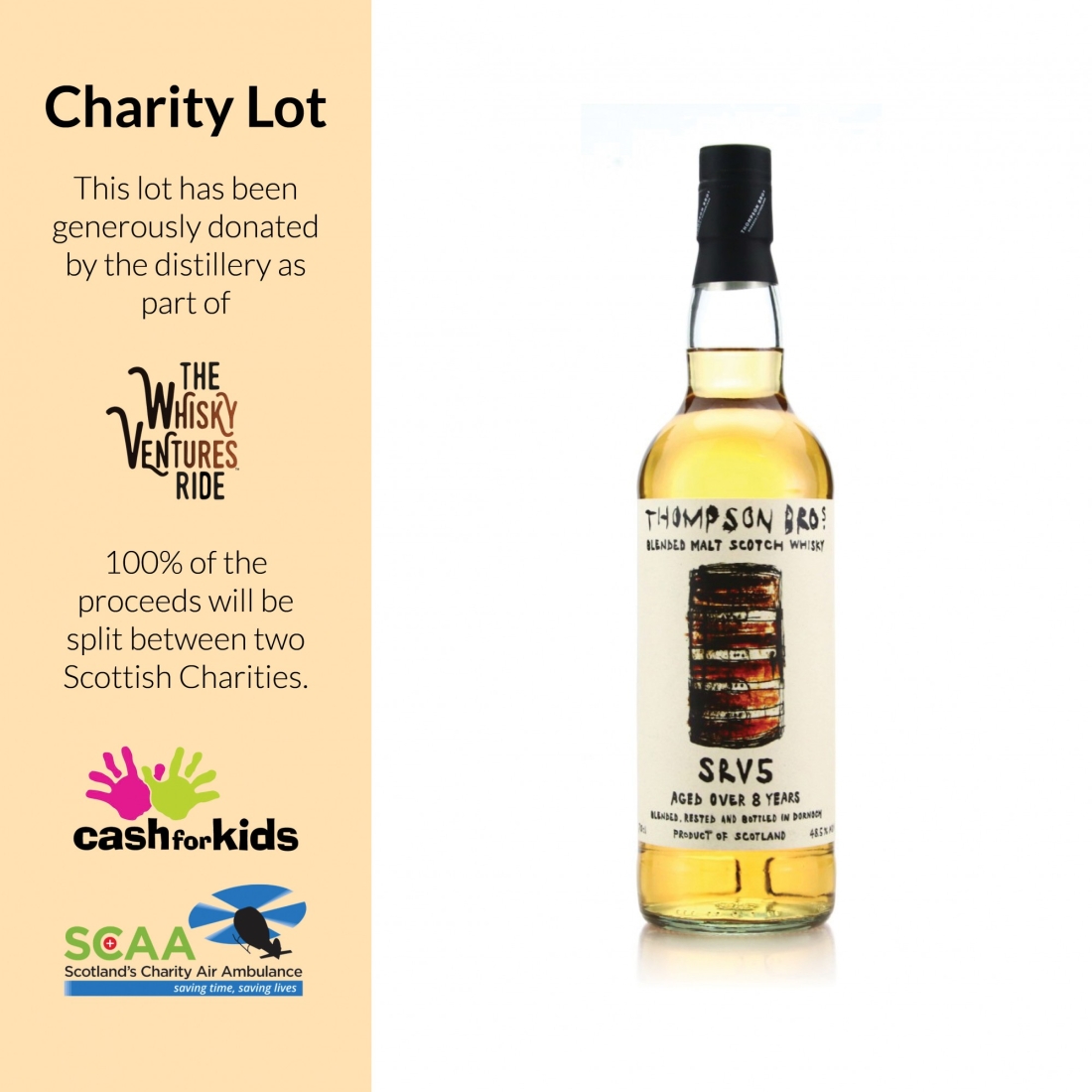 SRV5 8 Year Old Thompson Brothers Blended Malt - Charity Lot