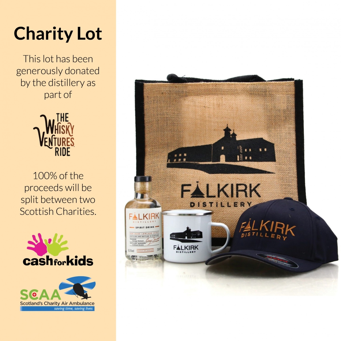Falkirk New Make Spirit 20cl Gift Pack - Charity Lot