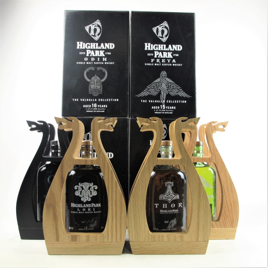 Highland Park Valhalla Collection / Thor / Loki / Freya / Odin / 4 x 70cl