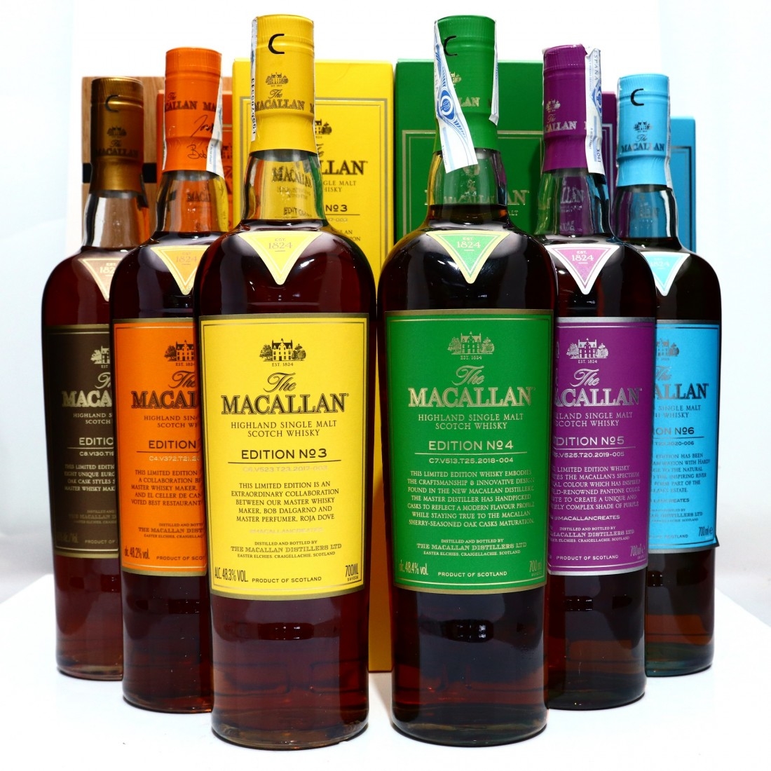 Macallan Edition No.1-6 Collection 6 x 70cl with Diffuser
