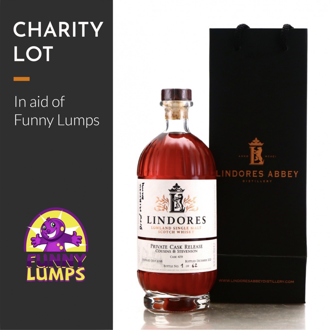 Lindores 2018 Single Oloroso Cask #479 / Bottle No.1 - Charity Lot