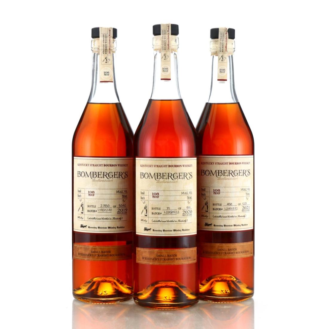Bombergers Declaration Kentucky Straight Bourbon 20192021 x 3