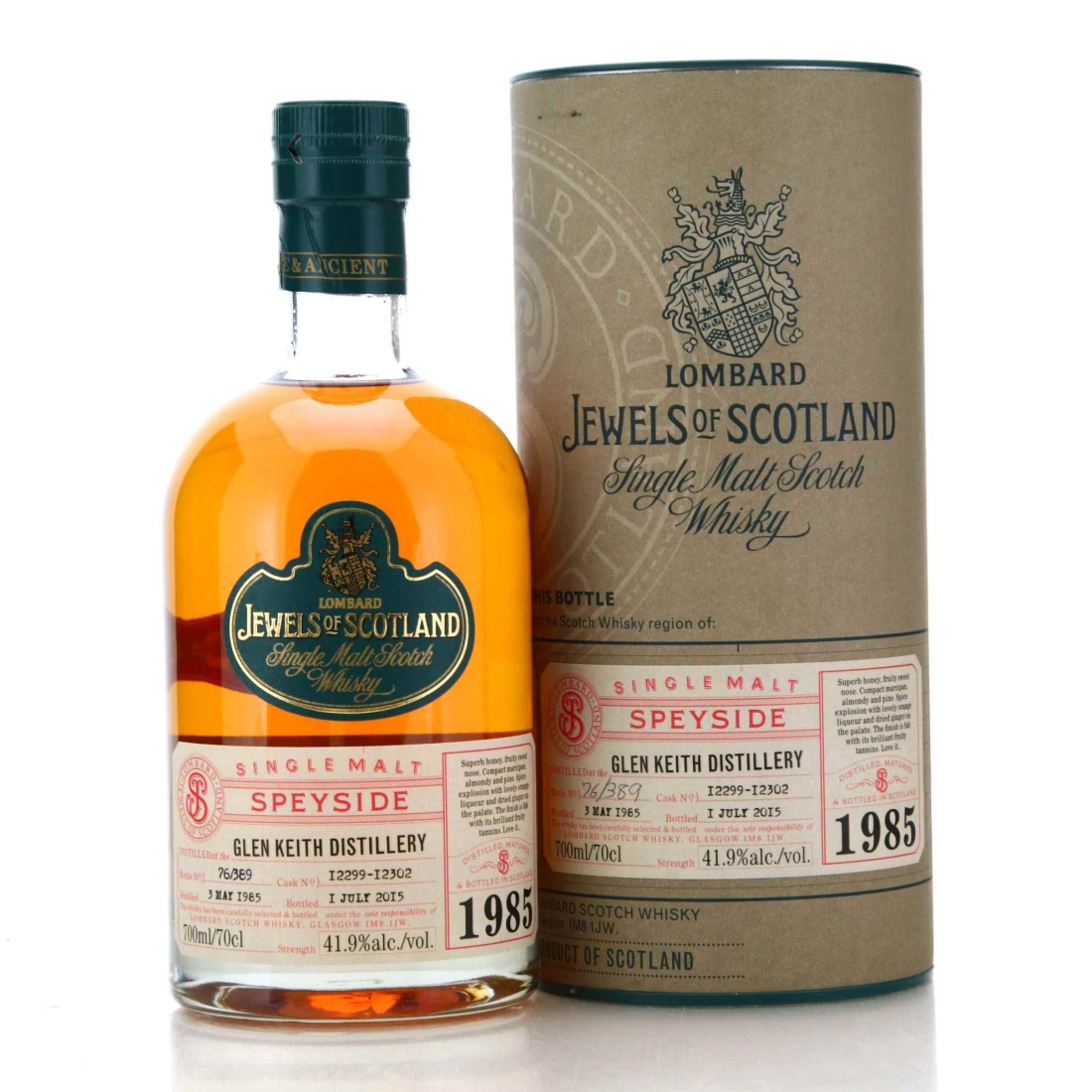 Image for Glen Keith 1985 Lombard's Jewels of Scotland
