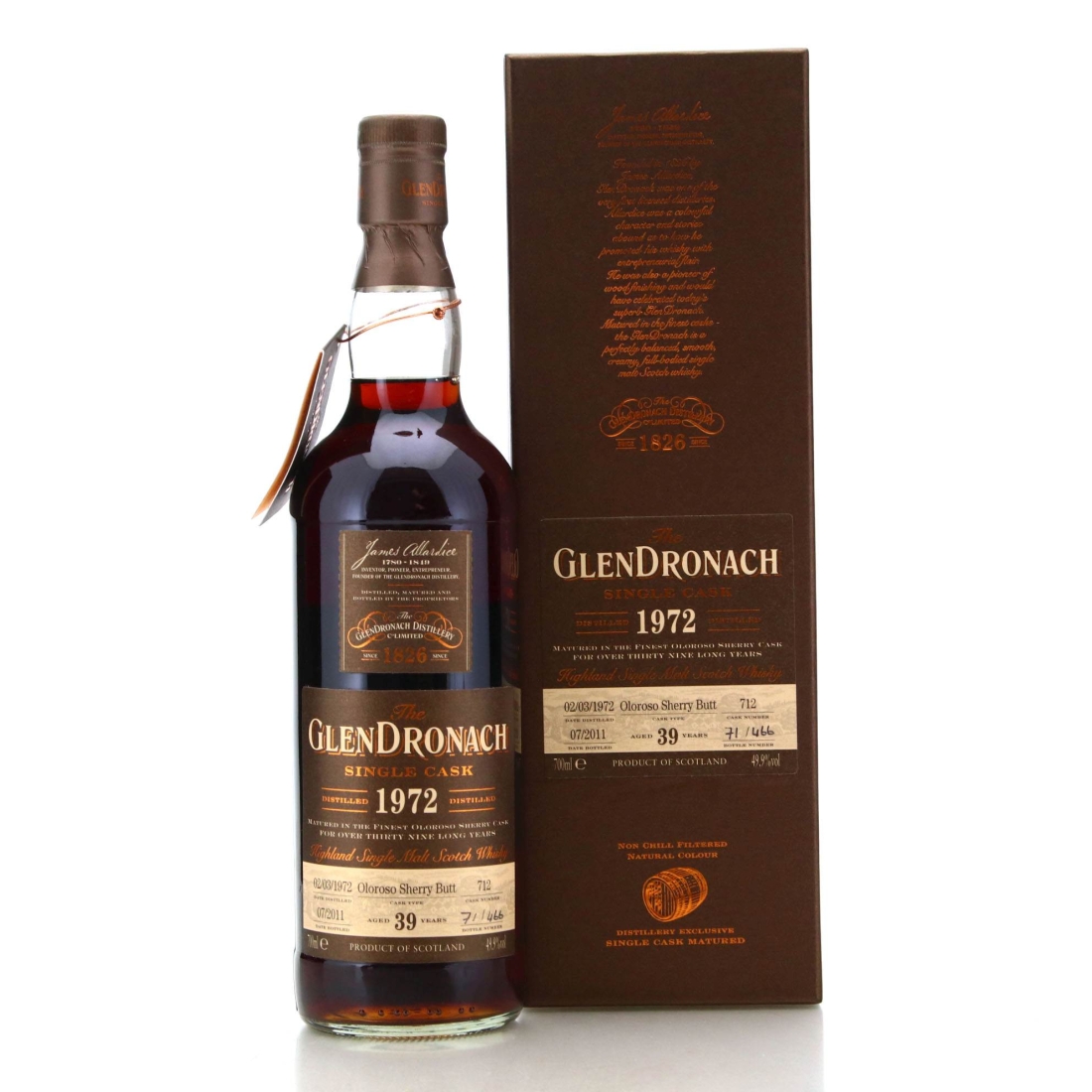Image for Glendronach 1972 Single Cask 39 Year Old #712 - Batch 4