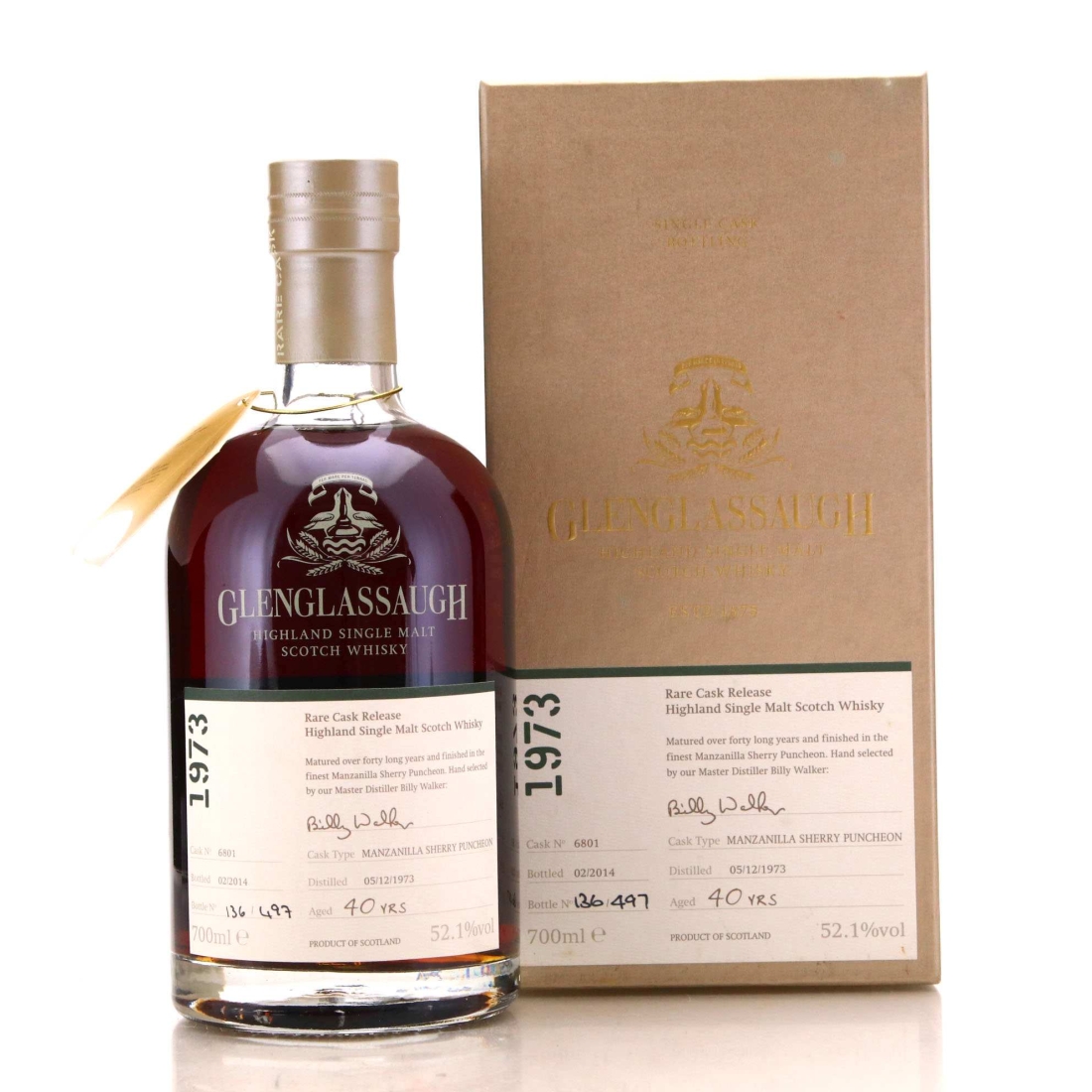 Image for Glenglassaugh 1973 Single Cask 40 Year Old