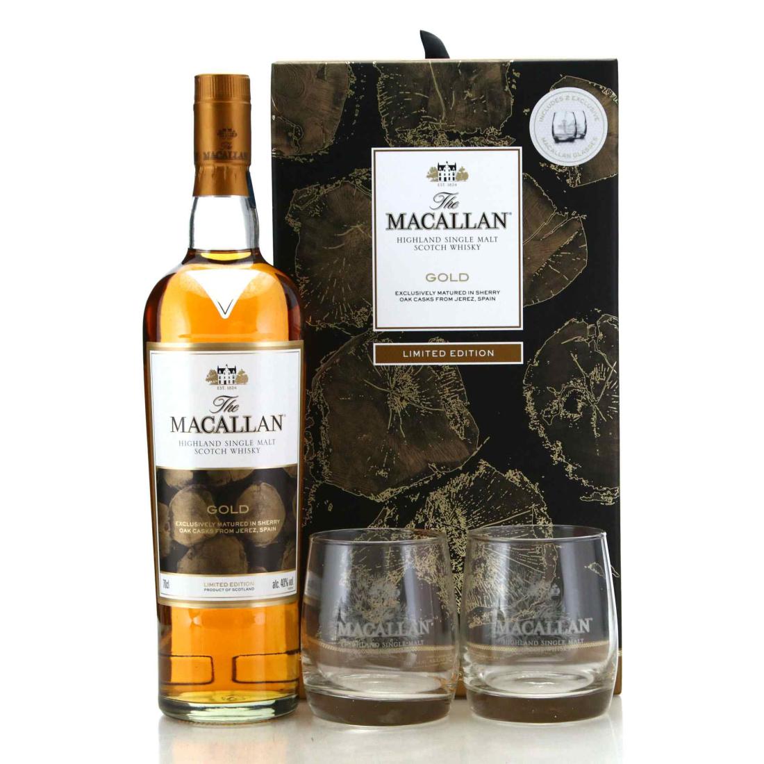 Macallan Gold Limited Edition Glasses Gift Pack