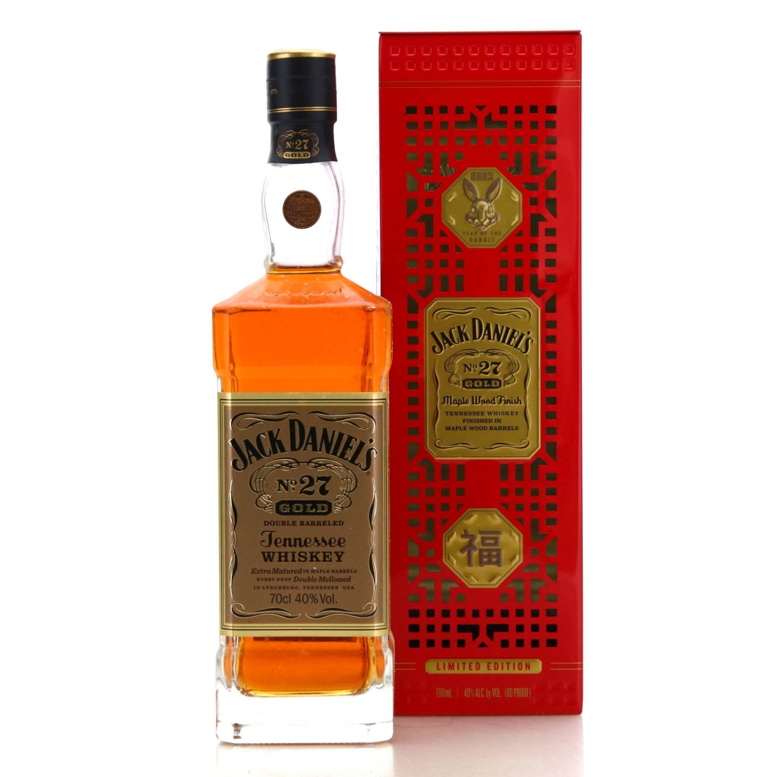 Image for Jack Daniel's No.27 Gold Maple Wood Finish 70cl / Year of the Rabbit