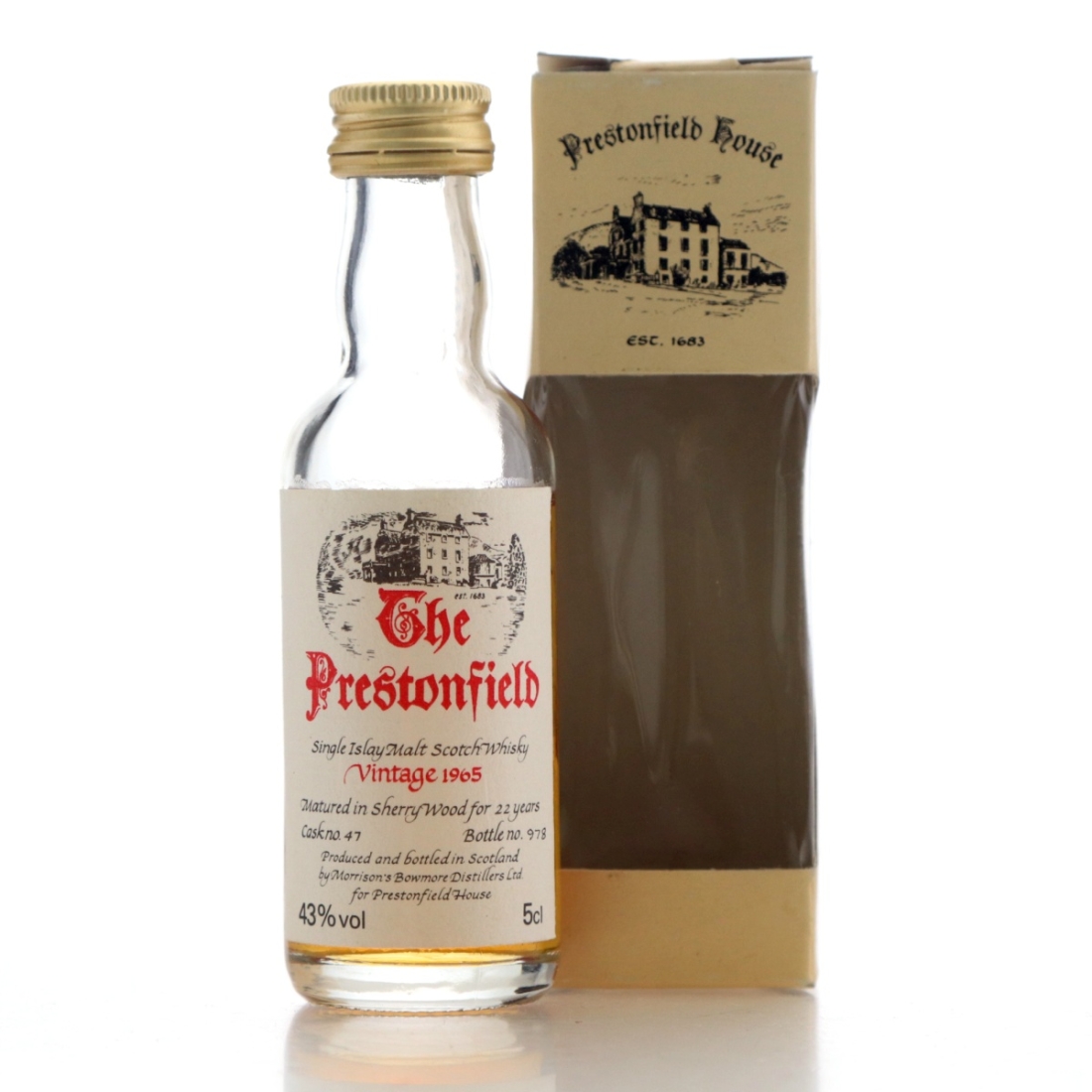 Image for Bowmore 1965 The Prestonfield 22 Year Old Miniature