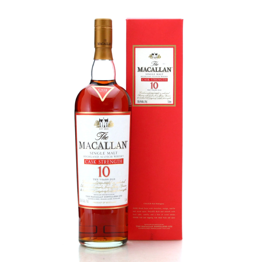 Image for Macallan 10 Year Old Cask Strength 1 Litre / 58.6%