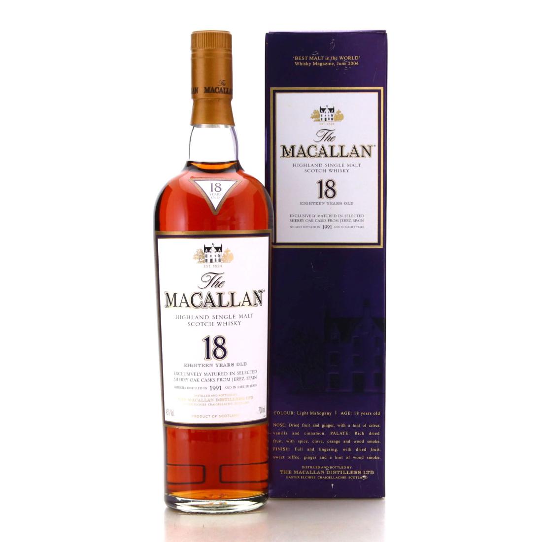 Macallan 1991 18 Year Old