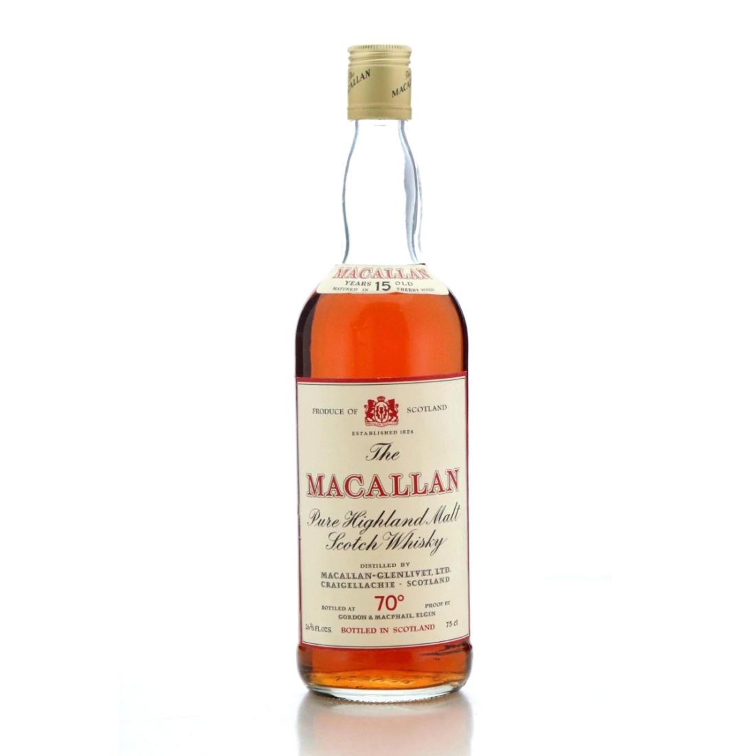 Image for Macallan 15 Year Old Gordon and MacPhail 70 Proof 1970s