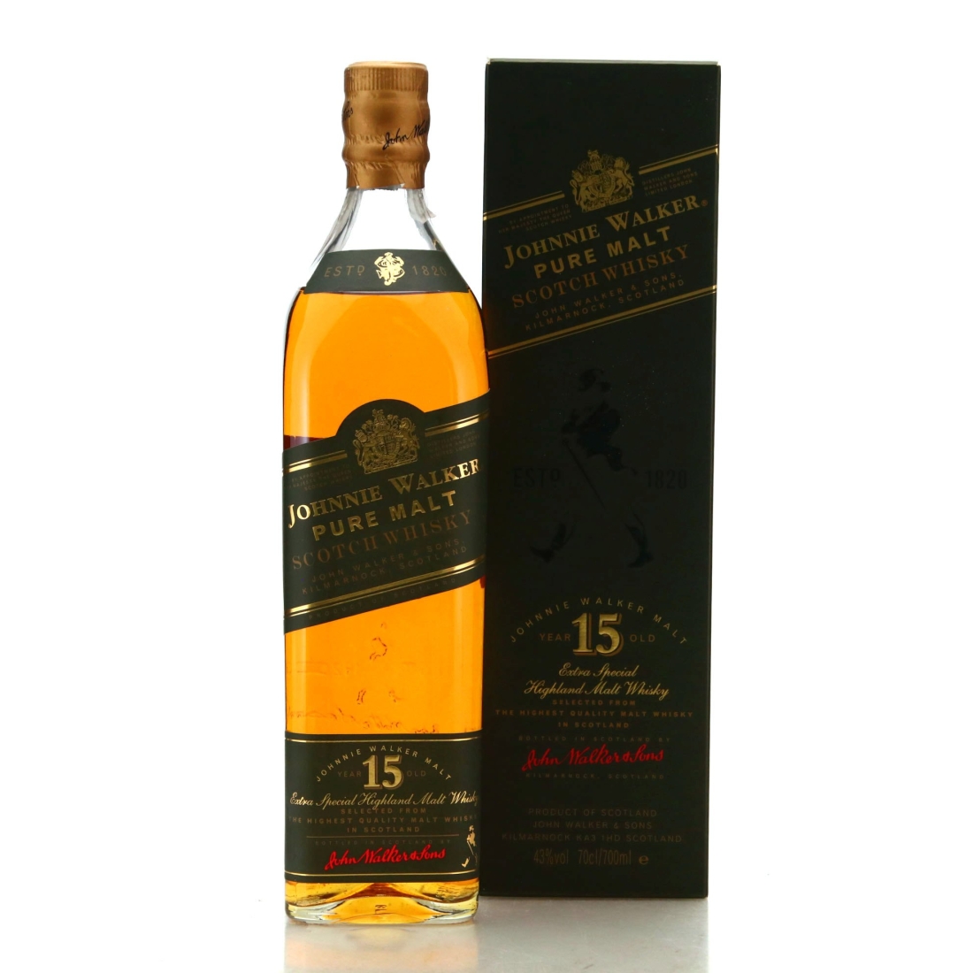 Image for Johnnie Walker 15 Year Old Pure Malt / Green Label - Mexican Import