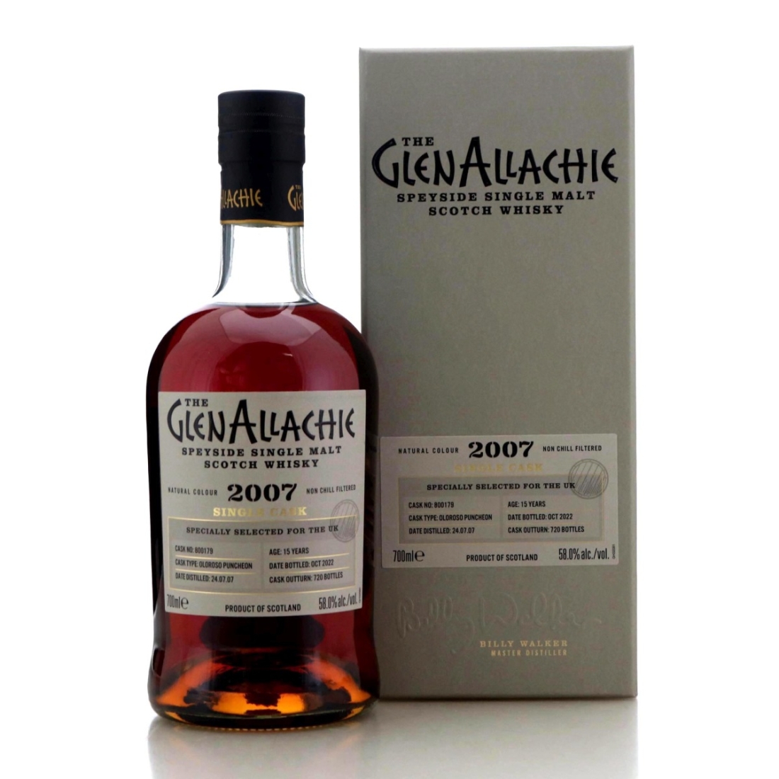 Image for Glenallachie 2007 Single Cask 15 Year Old #800179
