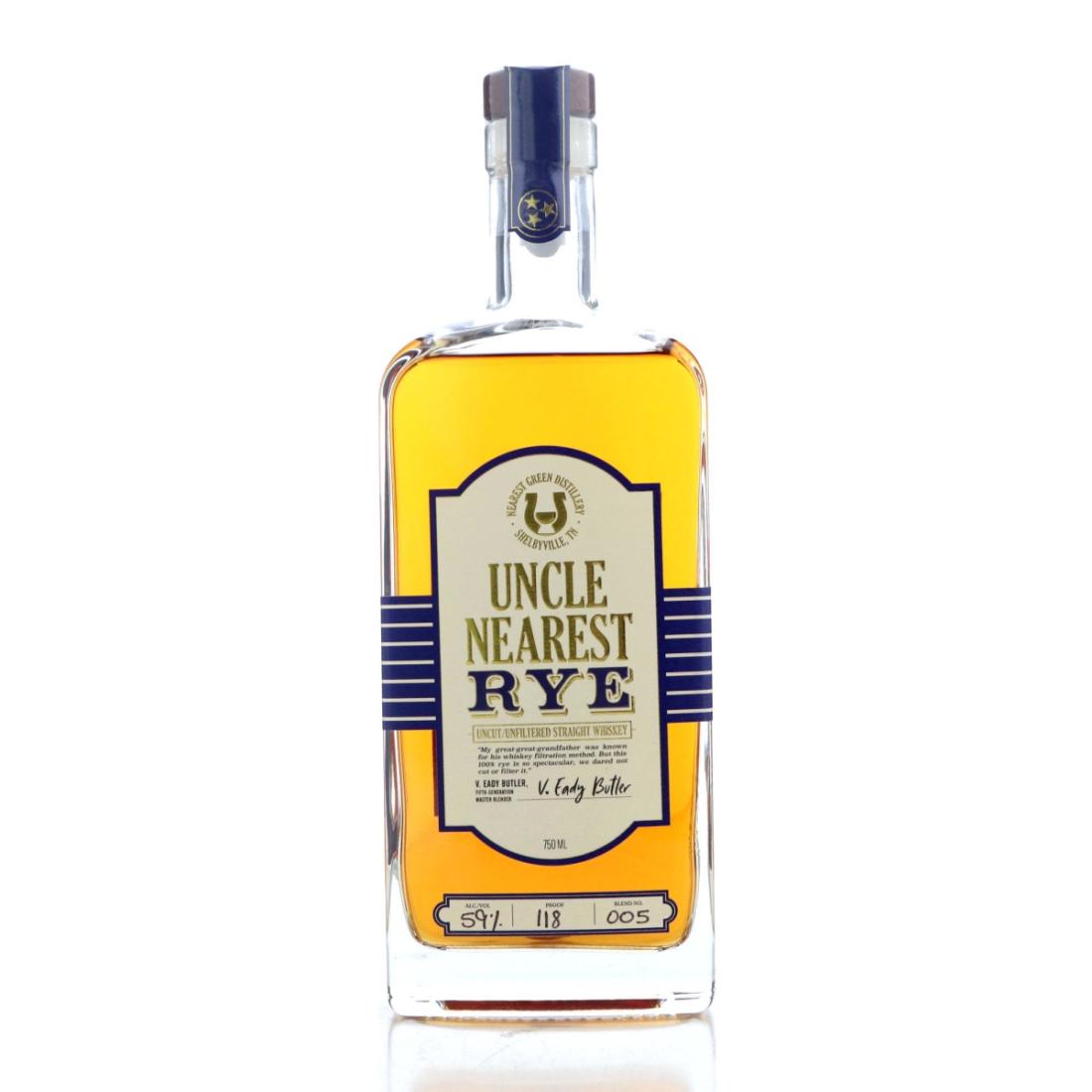 Uncle Nearest Uncut Unfiltered Blend 005 Rye Whiskey