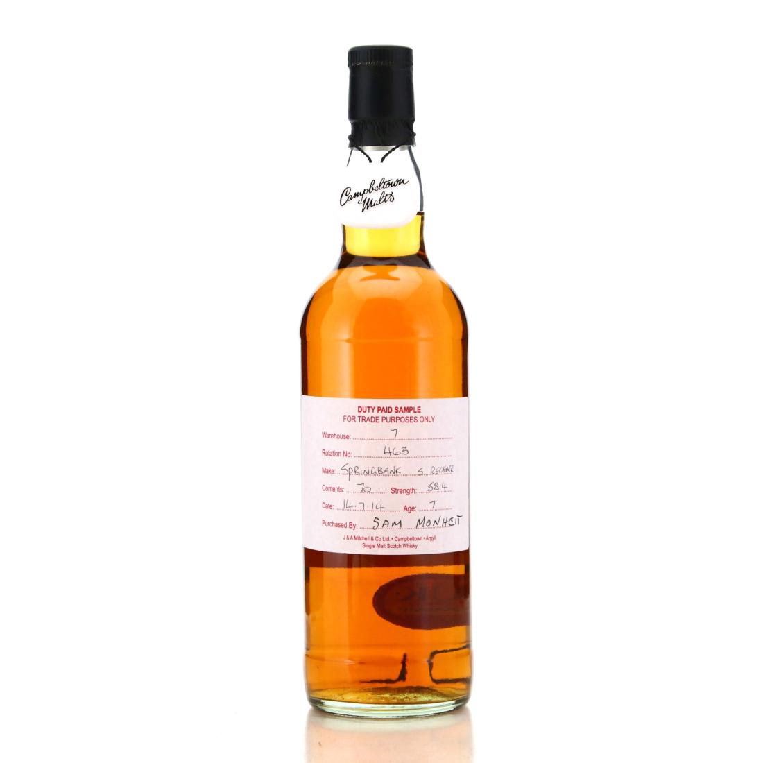 Springbank 2014 Duty Paid Sample 7 Recharred Sherry