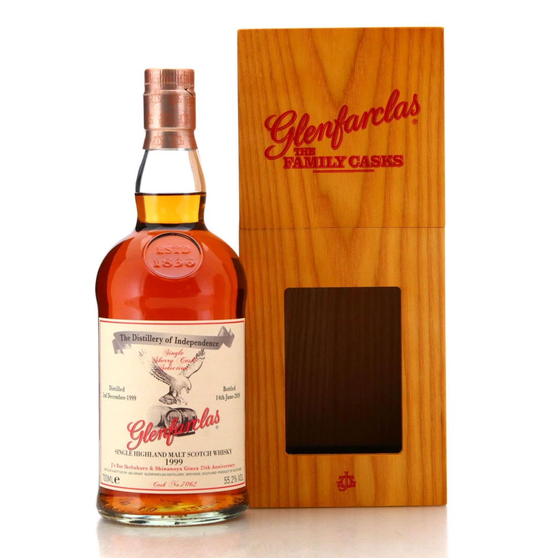 Image for Glenfarclas 1999 Single Cask #7062 - J's Bar & 25th Anniversary